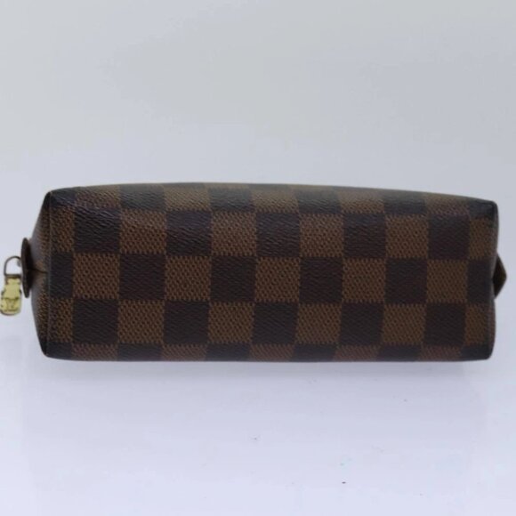 LOUIS VUITTON Damier Ebene Pochette Cosmetic PM Pouch N47516 LV Auth 80308 - Picture 4 of 15